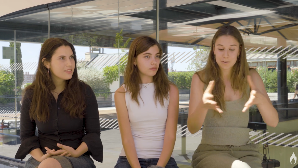 Chiara Cucciniello Gómez, Tizana Rovere y Elena Lacunza Sanabdón